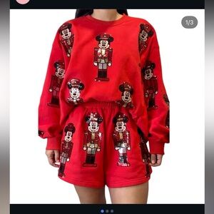 Christmas Mickey Nutcracker Sequin Sweater Set